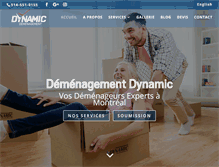 Tablet Screenshot of dynamicmove.ca